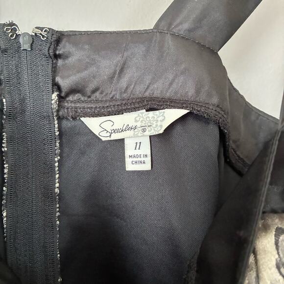 Y2K VTG Speechless empire waist dress Tie Back Bow Vamp Whimsigoth size 10 L - Picture 6 of 9